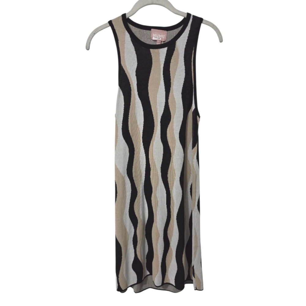 Show Me Your Mumu- Sweeney Sweater Dress Squiggle Stripe Knit NWT Women Small